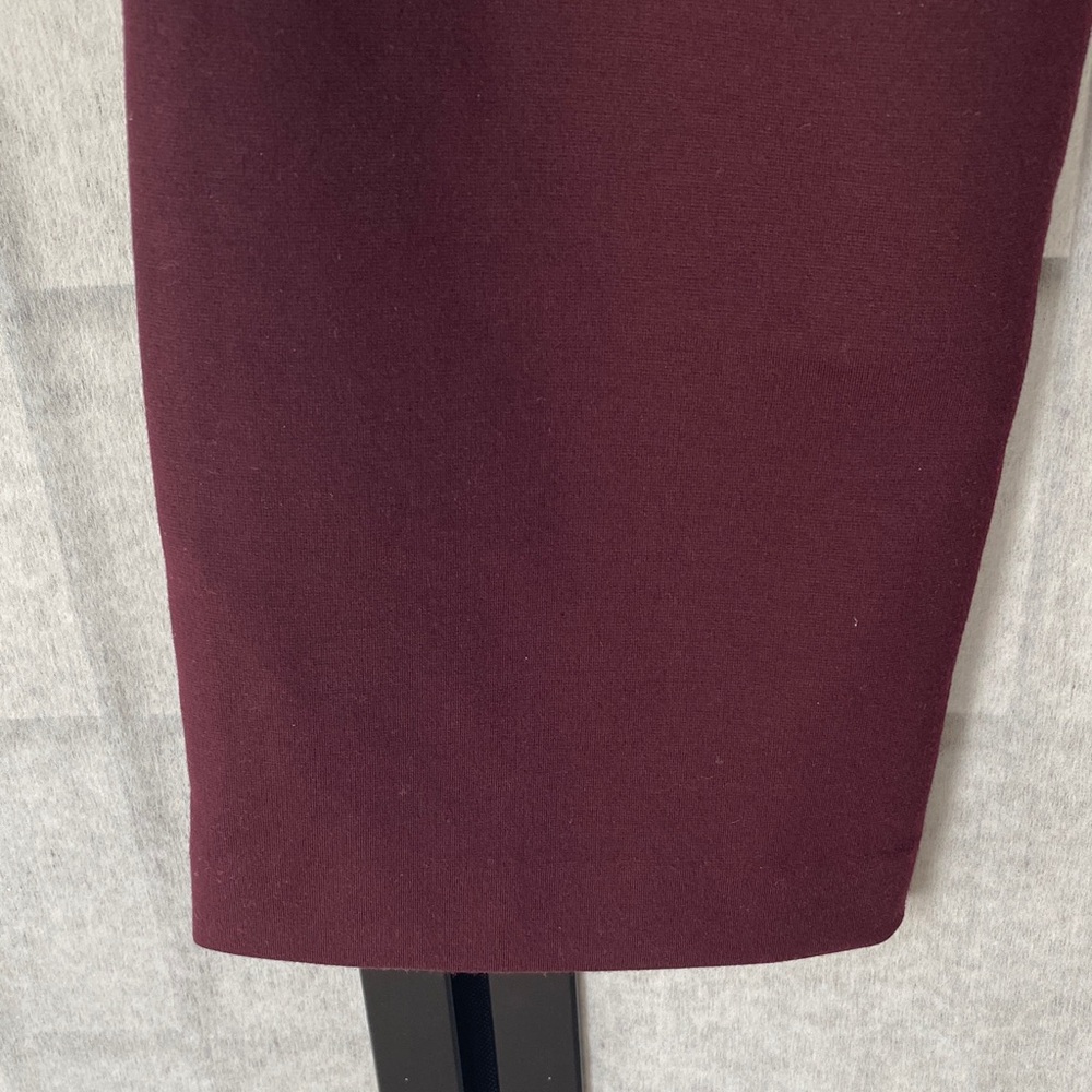 NY&Co Plum / Burgundy High Waisted Straight Leg Whitney Pull-On Pants - Picture 5 of 9
